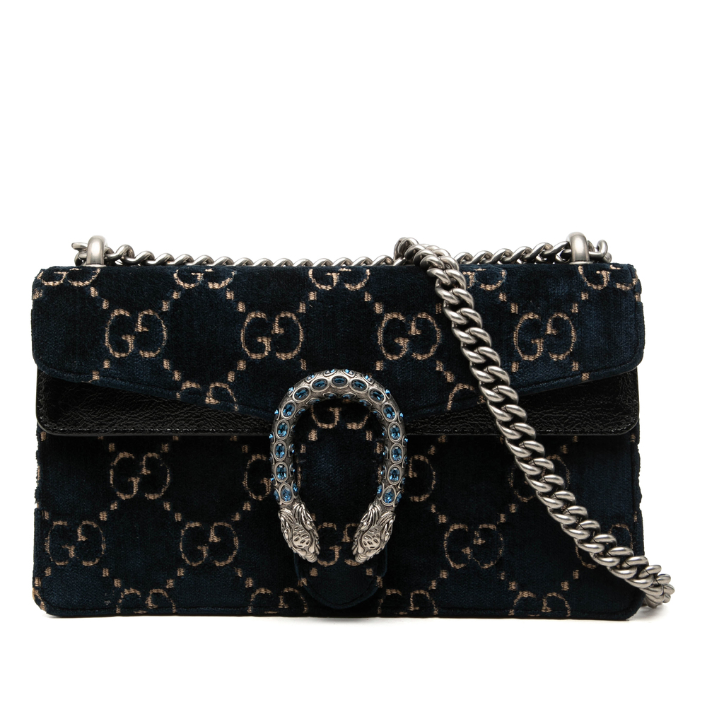 Pre-Loved Gucci Medium GG Velvet Dionysus Crossbody